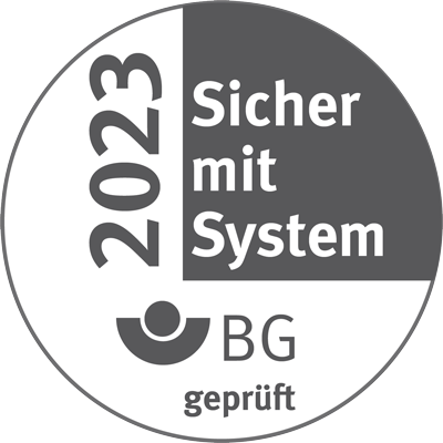 Berufsgenossenschaft - Gütesiegel "Sicher mit System" 2023